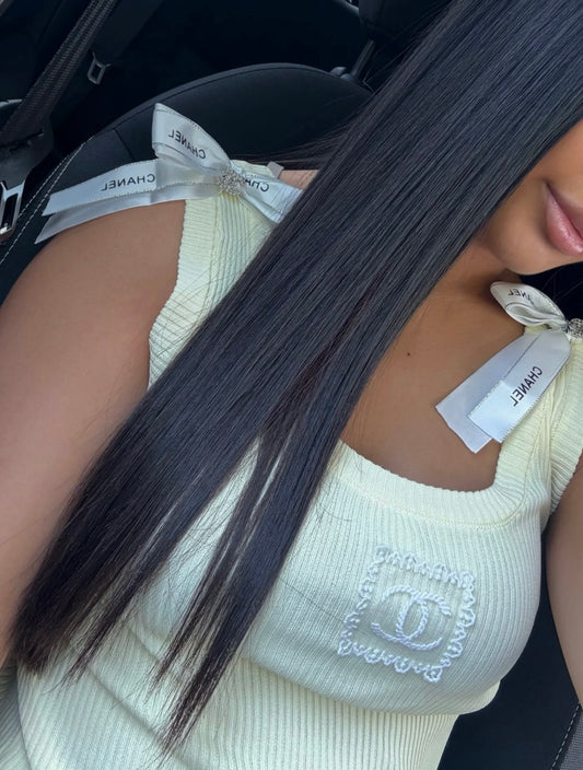 TOP CHANEL JAUNE AVEC NOEUDS